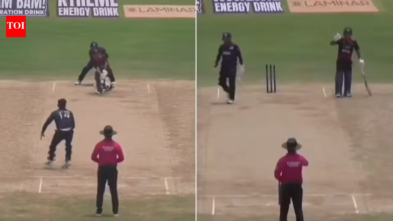 Ball hits glove, umpire gives LBW: Nepal captain loses cool after shocking call – Watch | Cricket News