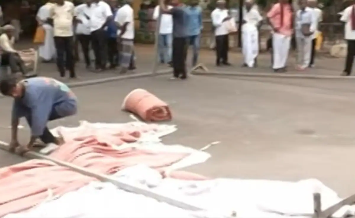 Tamil Nadu Assembly Election Results 2026: Video: DMK Distant Third In Tamil Nadu, Party Workers Remove Tent, Break Down