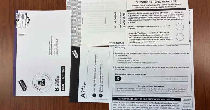 Fact check: Can non-Albertans mail in referendum votes?