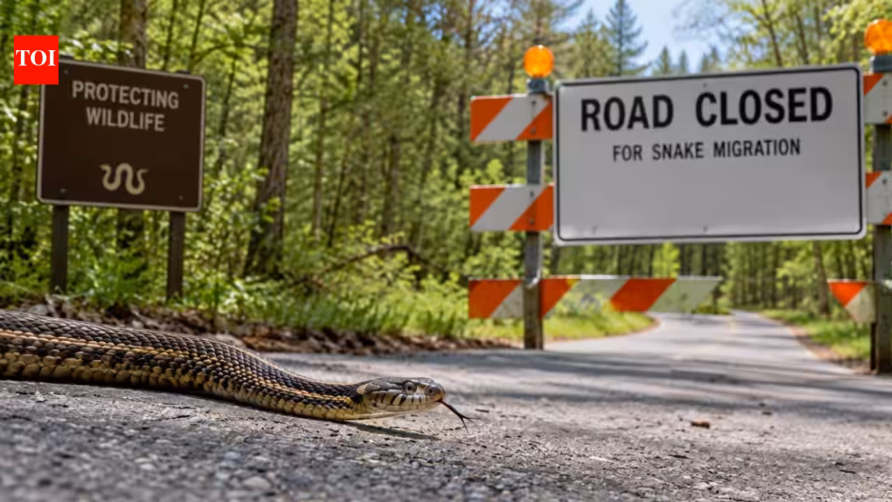 Illinois closes a forest road twice a year to protect migrating snakes, continuing a wildlife measure introduced in 1972 | World News