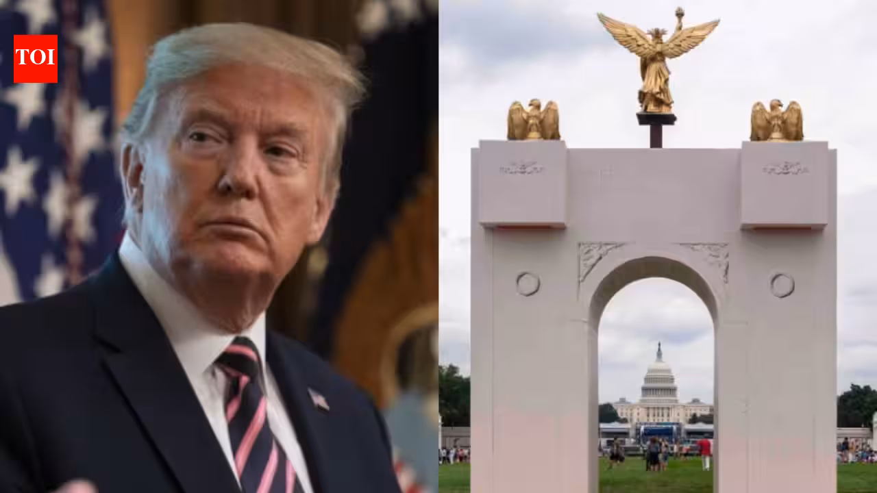 Trump’s 250-foot Washington triumphal arch could begin construction Nov. 5; three veterans and an architectural historian have asked a federal judge to stop work without congressional approval Trump’s 250-foot Washington triumphal arch could begin construction Nov. 5; three veterans and an architectural historian have asked a federal judge to stop work without congressional approval